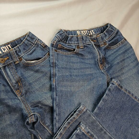 Crazy 8 Bootcut Jeans Bundle Med Wash Denim Set of 2 Classic Girls Youth sz 8 - Picture 9 of 9